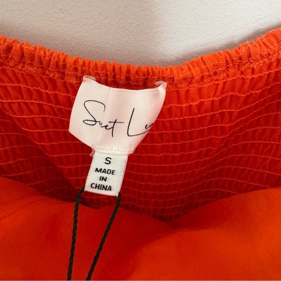 NWT SWEET LEMON linen blend Strapless Jumpsuit wedding guest summer Beachy S - Picture 8 of 9